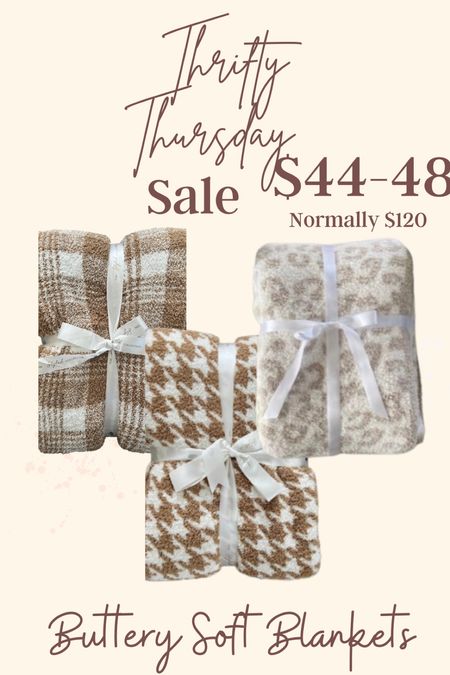 Buttery soft blankets 
Normally $120
Now $44-48

Dupes for barefoot dreams throws

Gotta have and great gifts!



#LTKunder50 #LTKhome #LTKstyletip