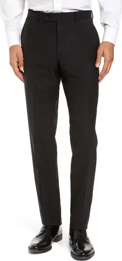 Jefferson Trim Fit Flat Front Wool Dress Pants | Nordstrom