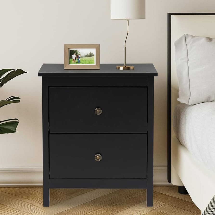 Kinsuite Nightstand for Bedrooms W/ 2 Drawers, Side Table Large Storage Space, Side Storage Cabin... | Amazon (US)