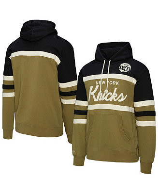 Men's Olive/Black New York Knicks Double Clutch Head Coach Hoodie | Macy's