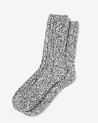 Marled Ribbed Boot Socks | Express