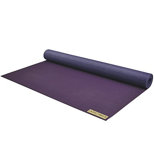 JadeYoga Voyager Yoga Mat - Lightweight & Portable Rubber Yoga Mat - Non-Slip Exercise Mat for Women & Men - Great for Yoga, Home Workout, Gym Fitness, Pilates, Stretching, and More (68" Purple) | Amazon (US)