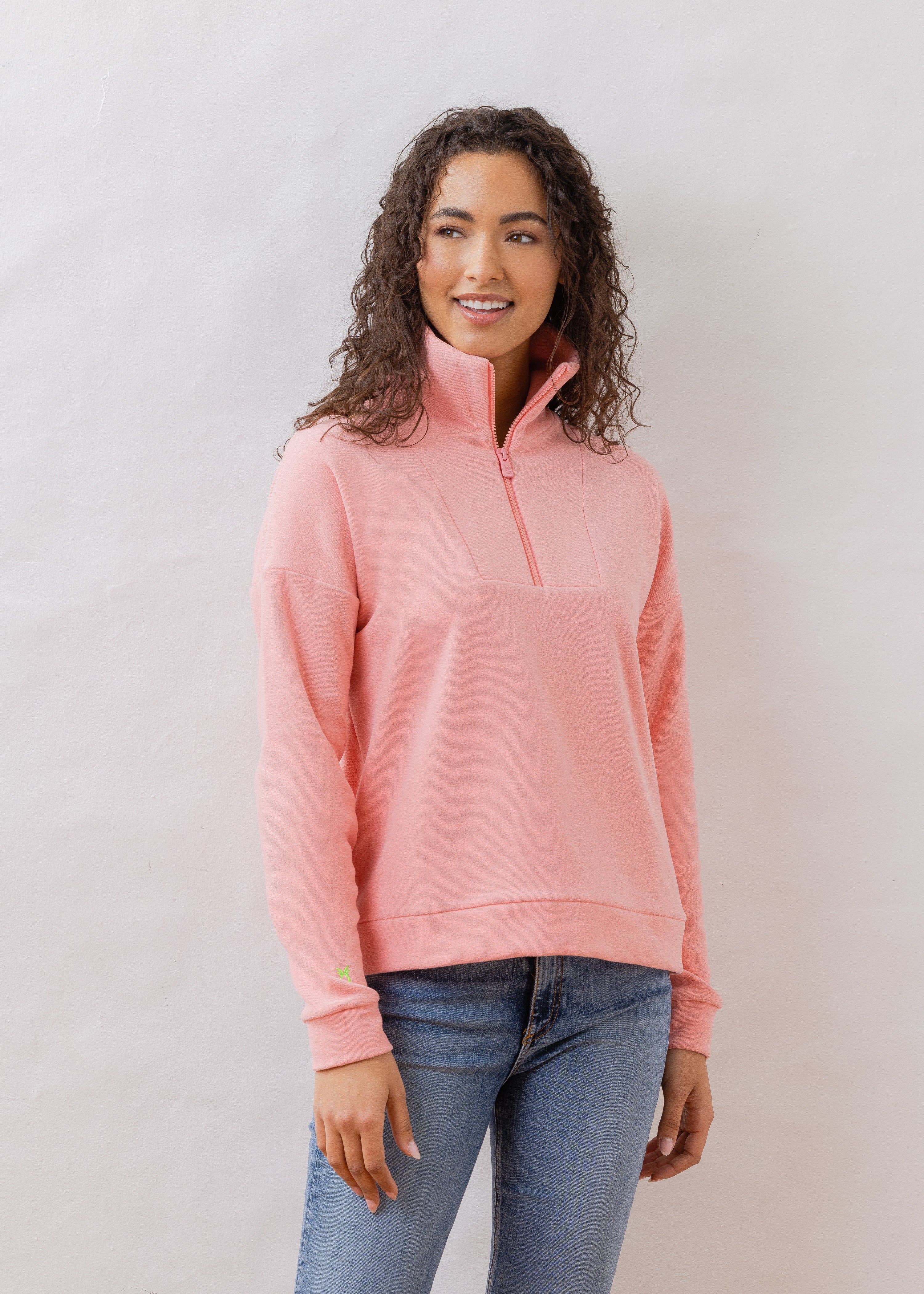 Putnam Pullover in Terry Fleece (Island Coral) | Dudley Stephens