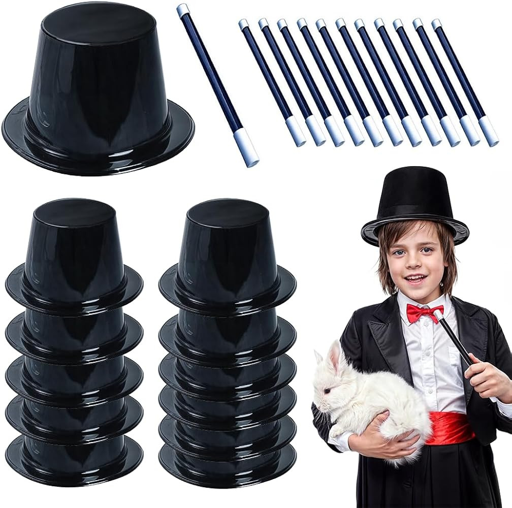 Tigerdoe Party Favors - Magician Birthday Party Supplies,12 Magician Hats & 12 Magic Wands | Amazon (US)