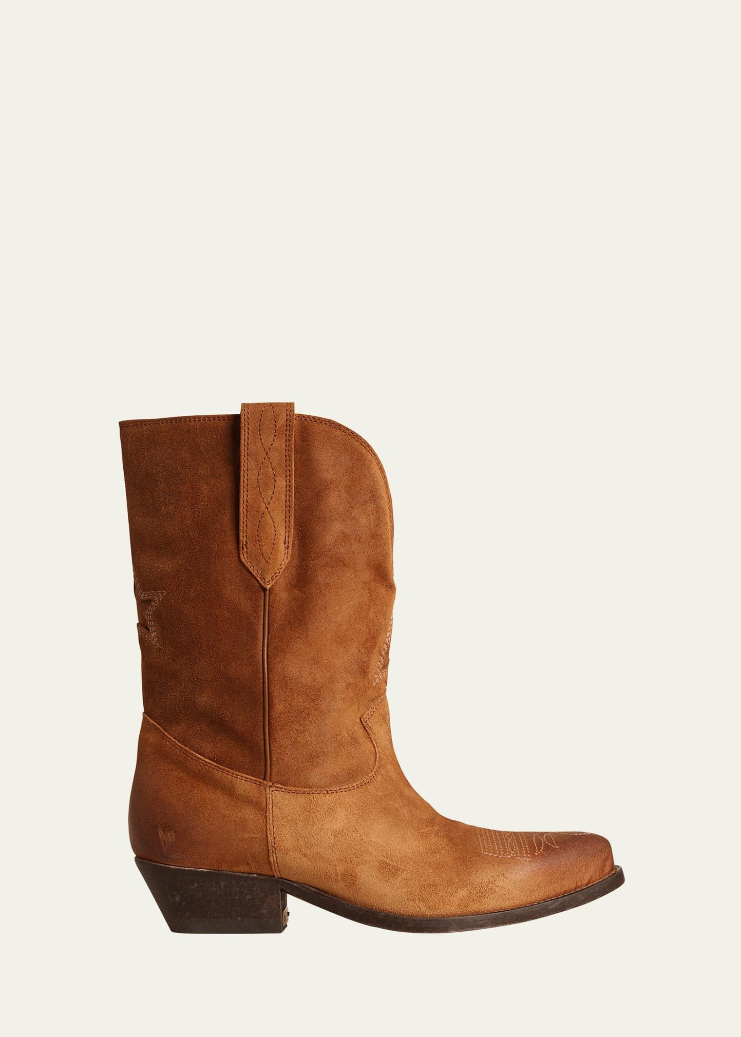 Golden Goose Wish Star Suede Western Boots | Bergdorf Goodman