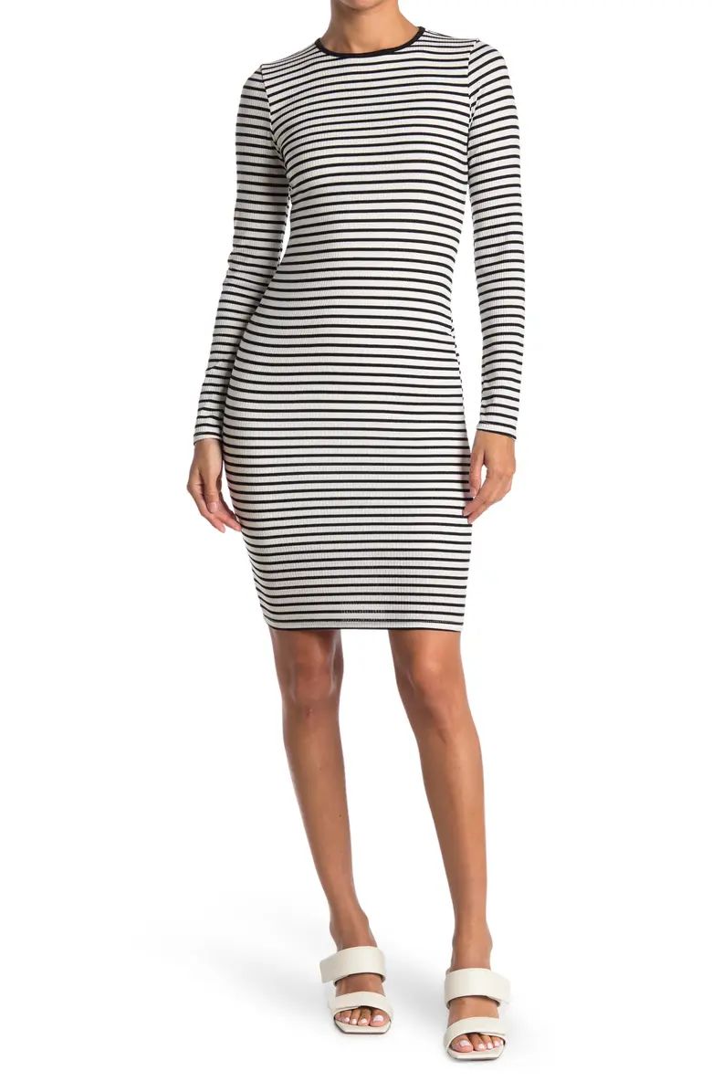 VELVET TORCH Vertical Stripe Print Long Sleeve Dress | Nordstromrack | Nordstrom Rack