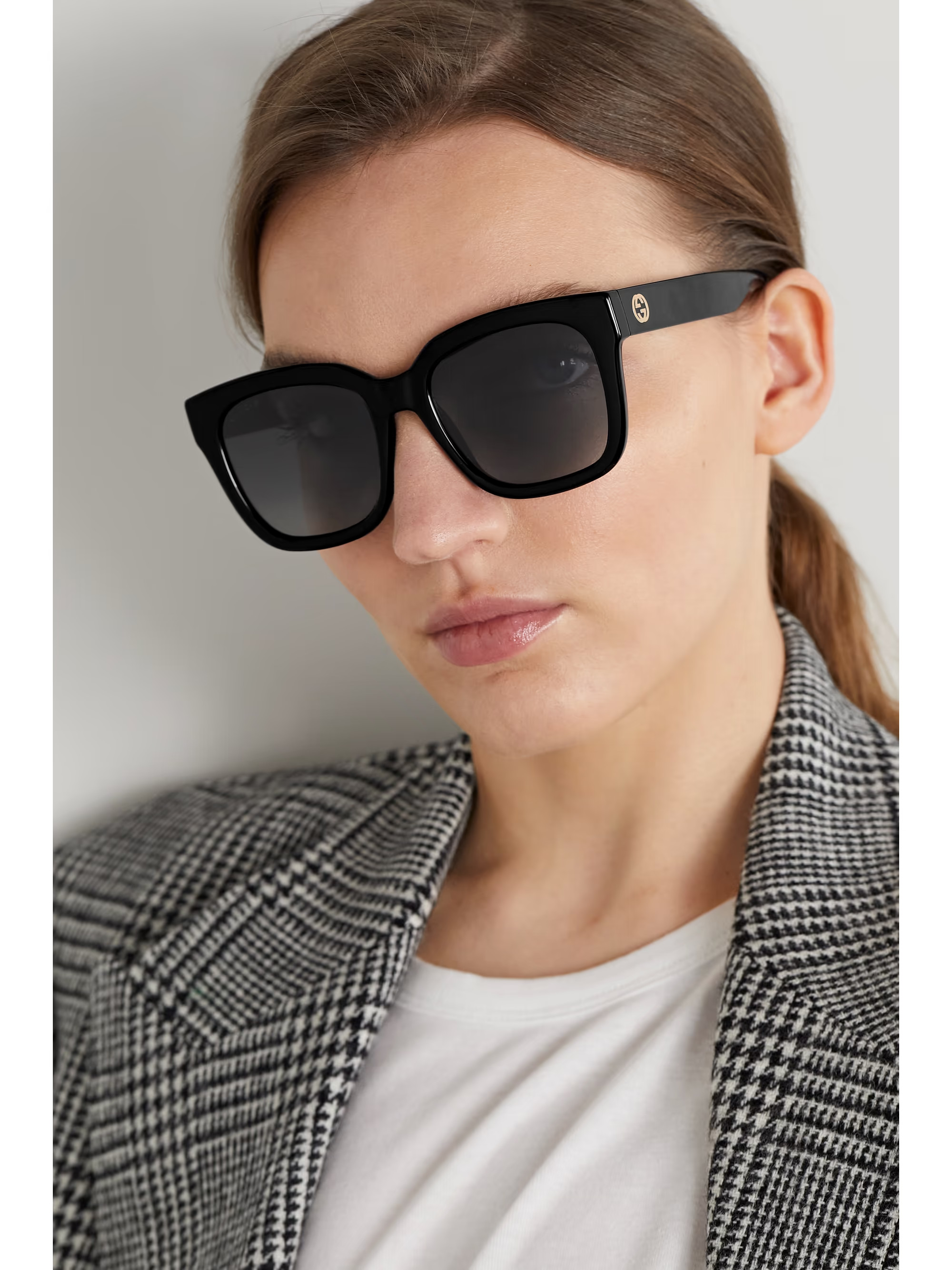 GG D-frame acetate sunglasses | NET-A-PORTER (UK & EU)