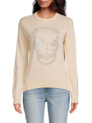 ​Cici Rhinestone Skull Sweater | Saks Fifth Avenue OFF 5TH