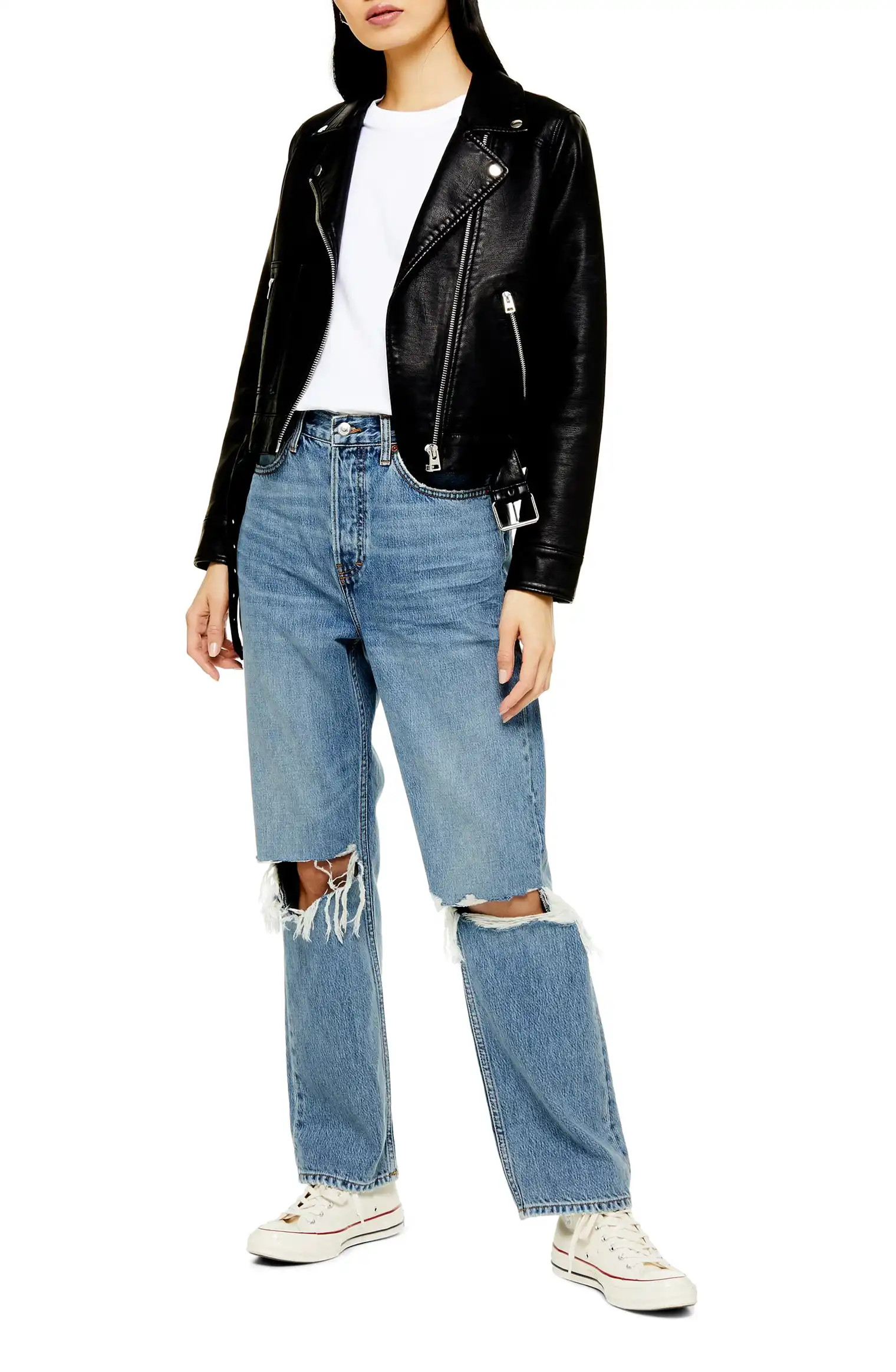 Topshop Ripped High Waist Dad Jeans | Nordstrom | Nordstrom