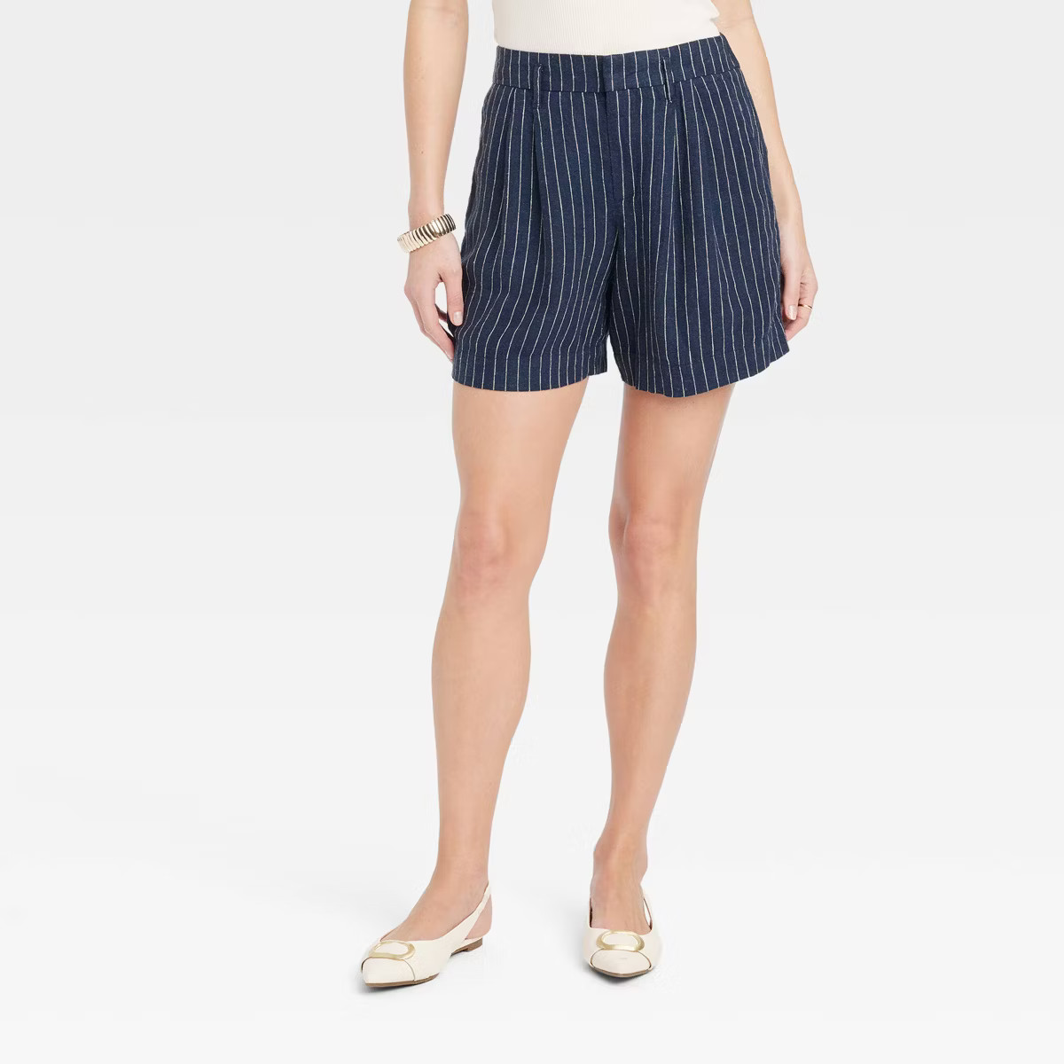 Women's High-Rise Pleated Front Shorts - A New Day™ | Target