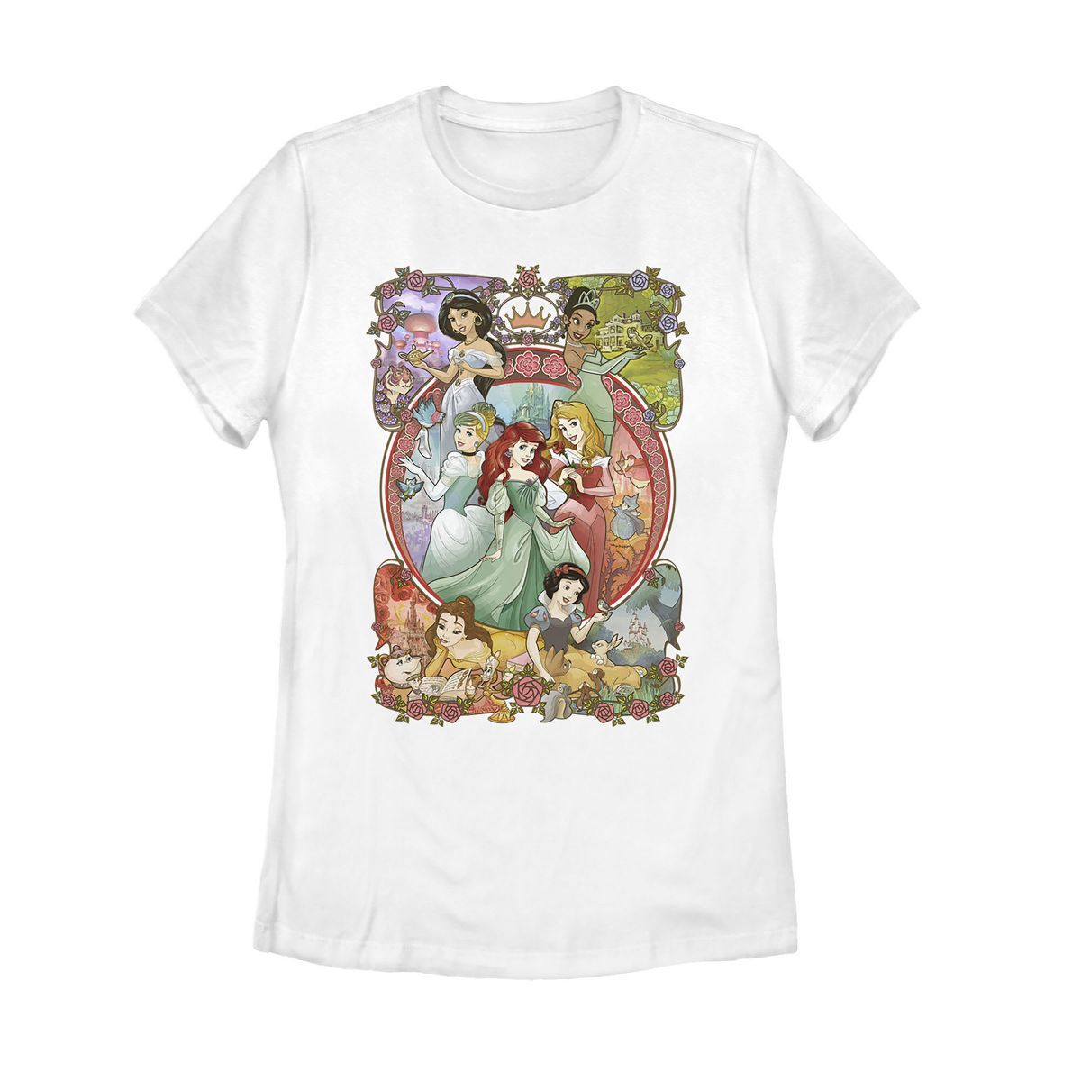 Women's Disney Princesses Vintage Collage T-Shirt | Target