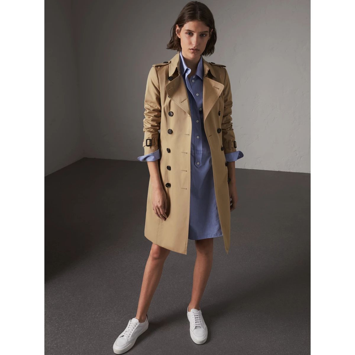 Burberry The Chelsea - Long Heritage Trench Coat, Size: 00, Yellow | Burberry (US)