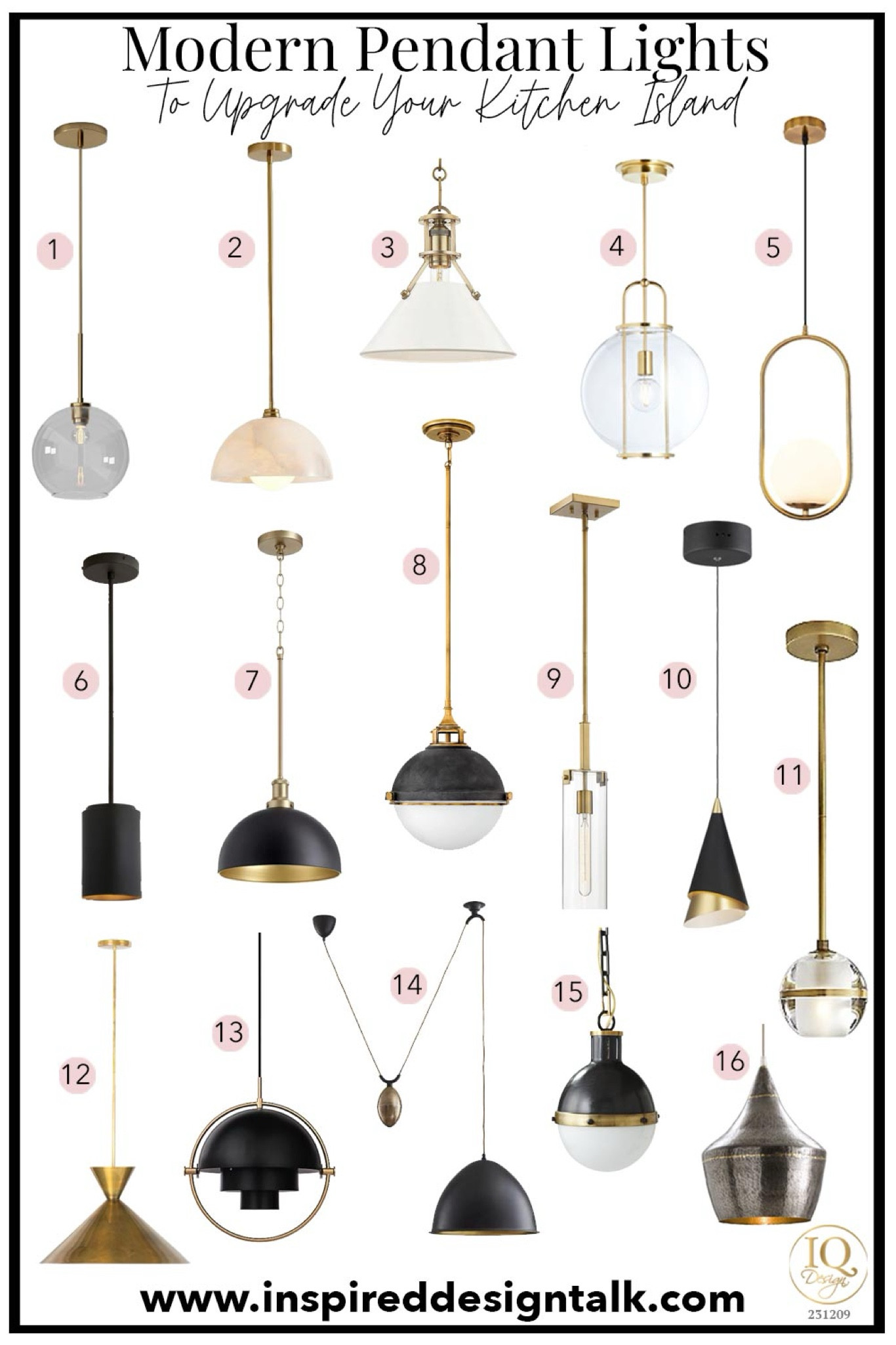 Modern Pendant Lights For Kitchen Island // 1. Clear Globe Pendant // 2. Alabaster Pendant Light // 3. Cone Pendant // 4. Globe Pendant // 5. Frosted Glass Pendant // 6. Flat Cylinder Pendant // 7. Mini Pendant // 8. Hinkley Pendant // 9. Brass Light // 10. Mini Pendant // 11. Noble Mini Pendant // 12. Cristof Pendant Light // 13. Multi-Lite Pendant // 14. Egg Drop Pendant // 15. Whitman Pendant // 16. Mason Pendant

#LTKhome #LTKover40 #LTKstyletip