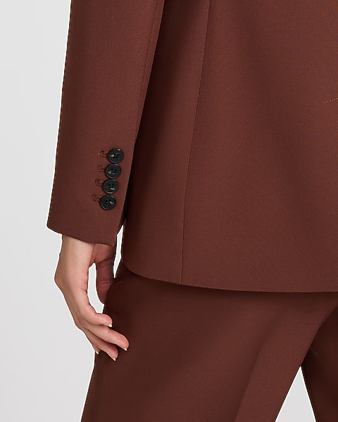 Studio Stretch Twill Long Slim Blazer | Express