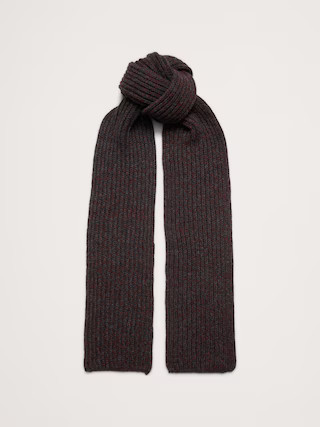 Chunky Alpaca-Wool Blend Ribbed Scarf | Banana Republic (US)