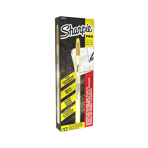 Sharpie Peel-Off China Markers, Wax, Grease Pencils, Fine Point, White, Box of 12 - Marks on Glas... | Amazon (US)