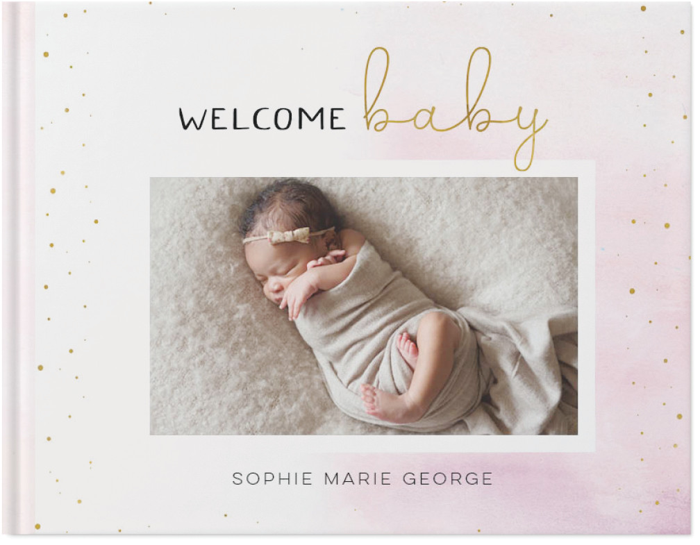 Watercolor Baby Girl Photo Book | Shutterfly
