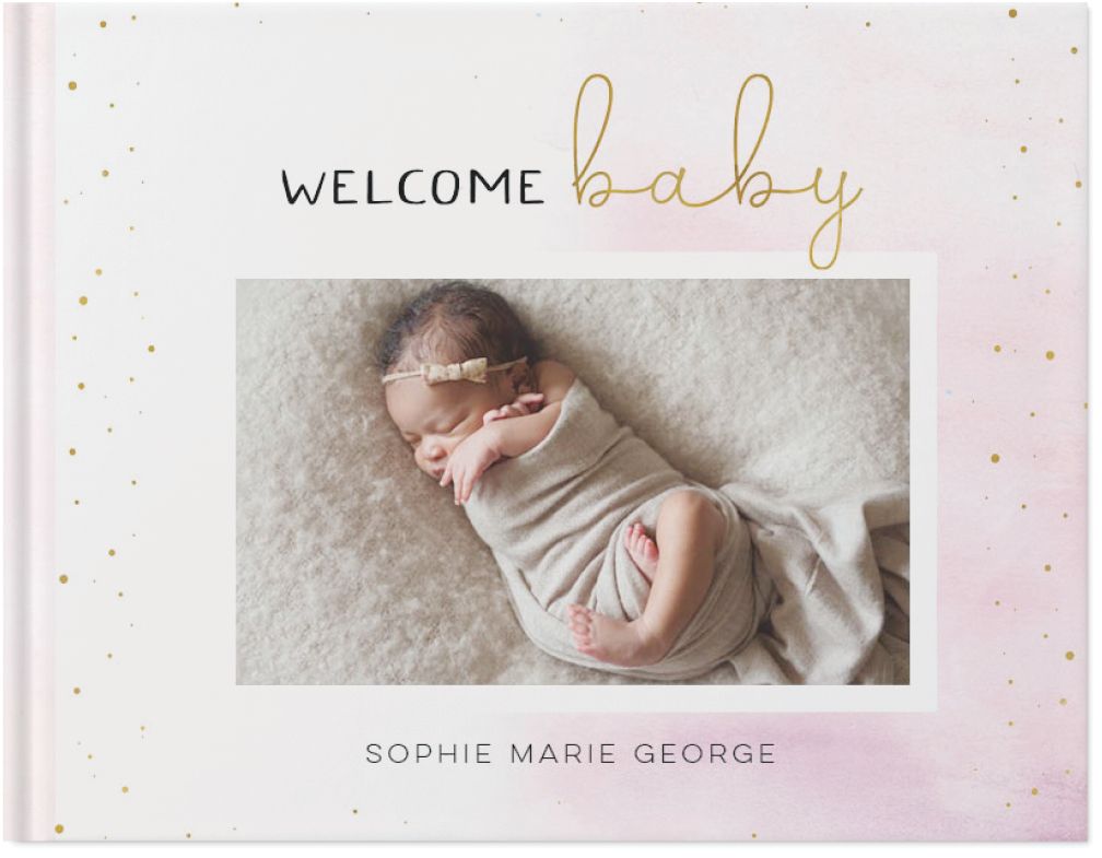 Watercolor Baby Girl Photo Book | Shutterfly