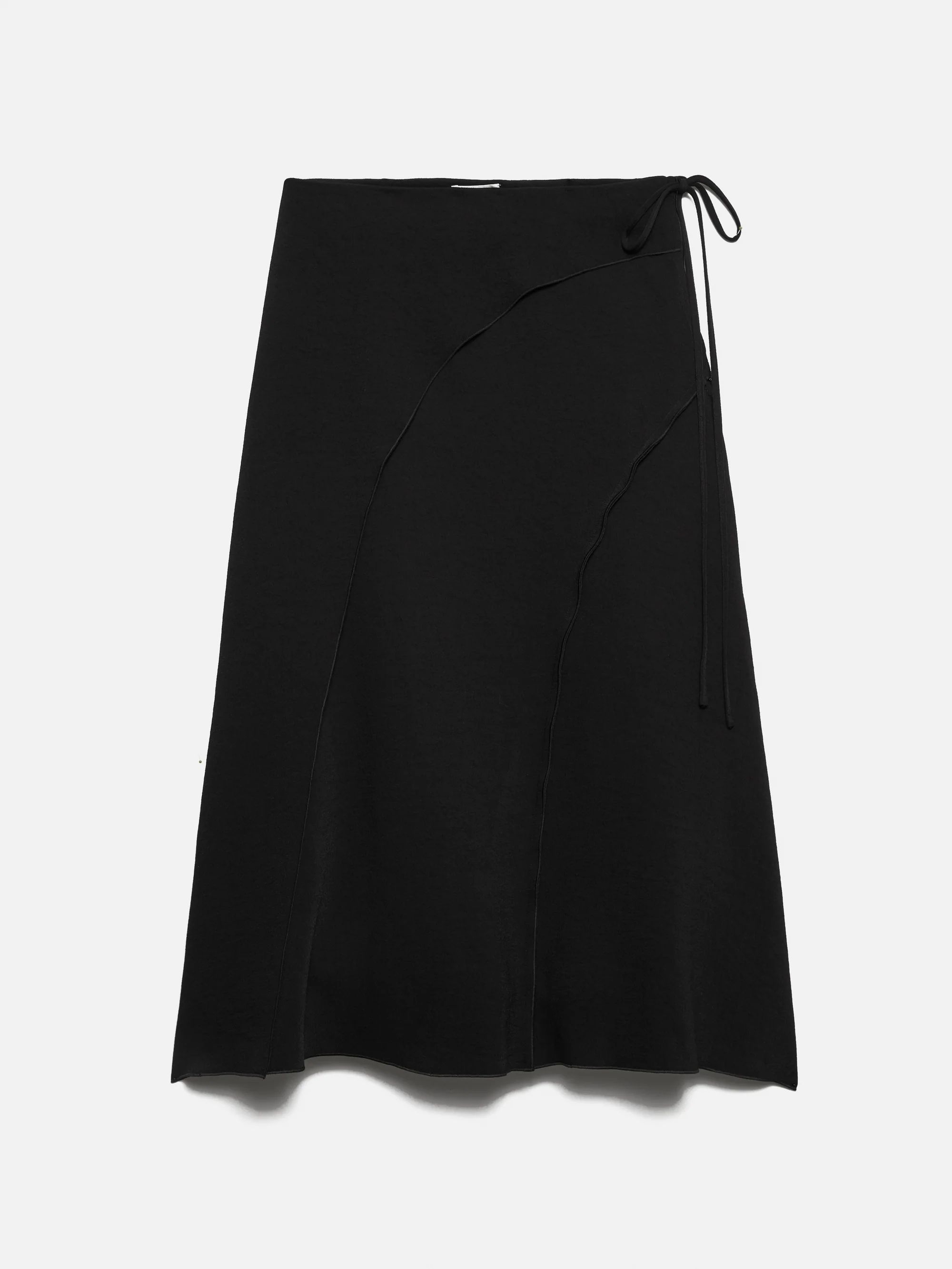 Japanese Crepe Seamed Skirt | Black | Jigsaw (UK)