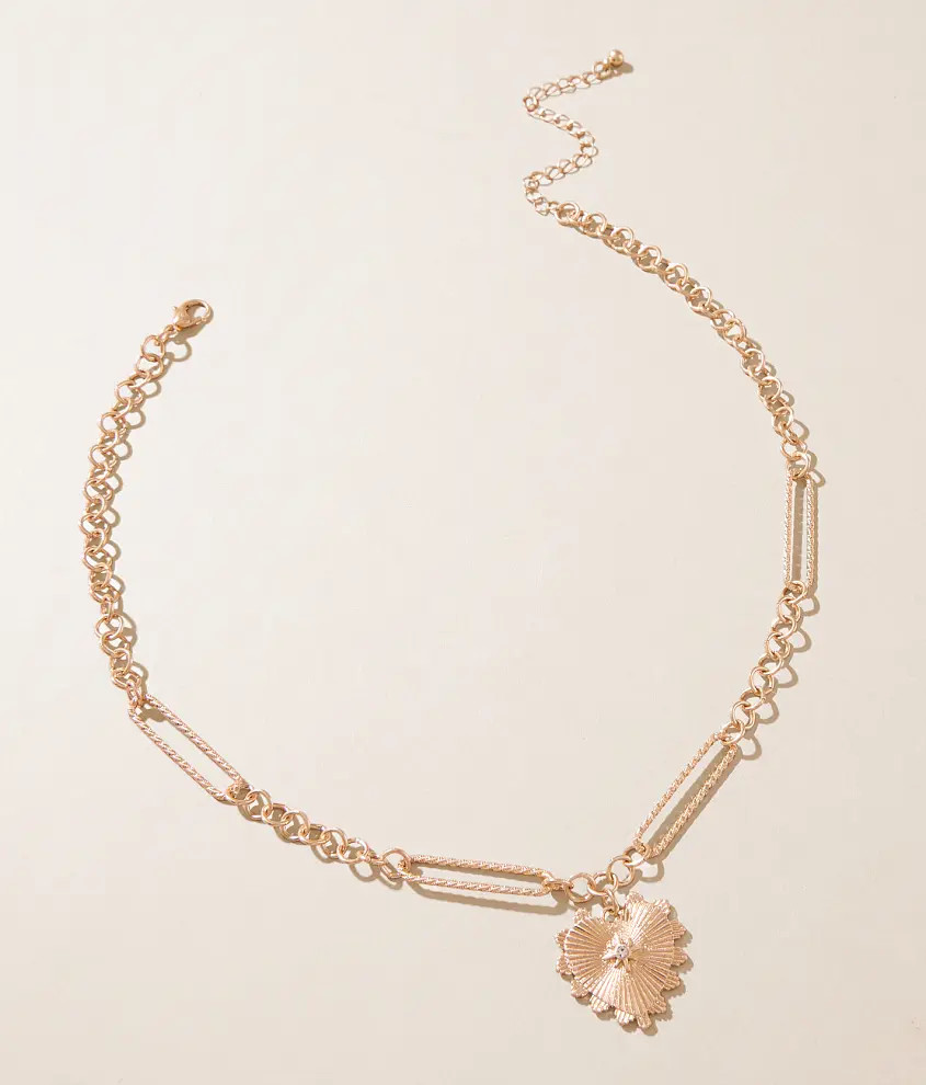 Textured Heart Necklace | Buckle