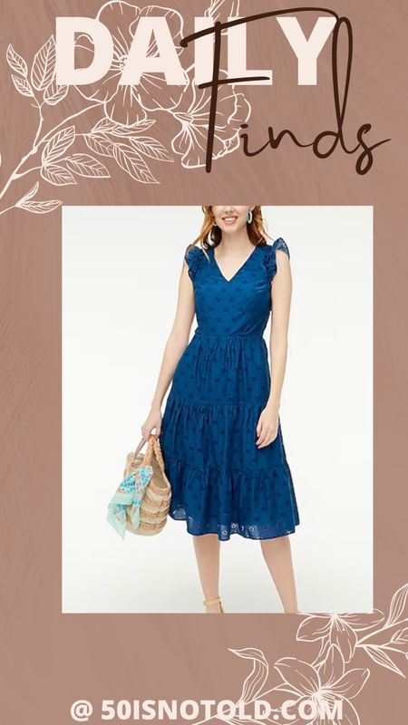 Cotton Eyelet Midi Dress | Spring Dress | Blue Dress | Church Dress 

#LTKstyletip #LTKworkwear #LTKFind