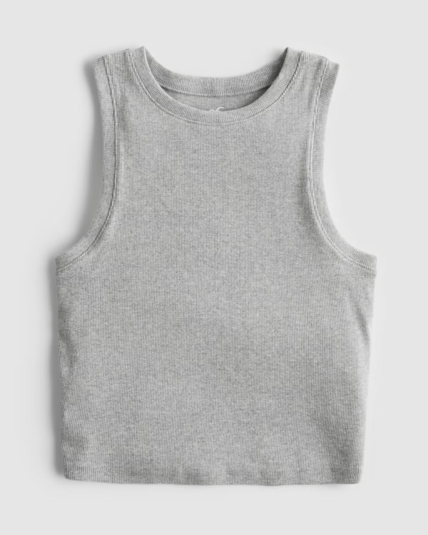 Ribbed High-Neck Tank | Hollister (US)