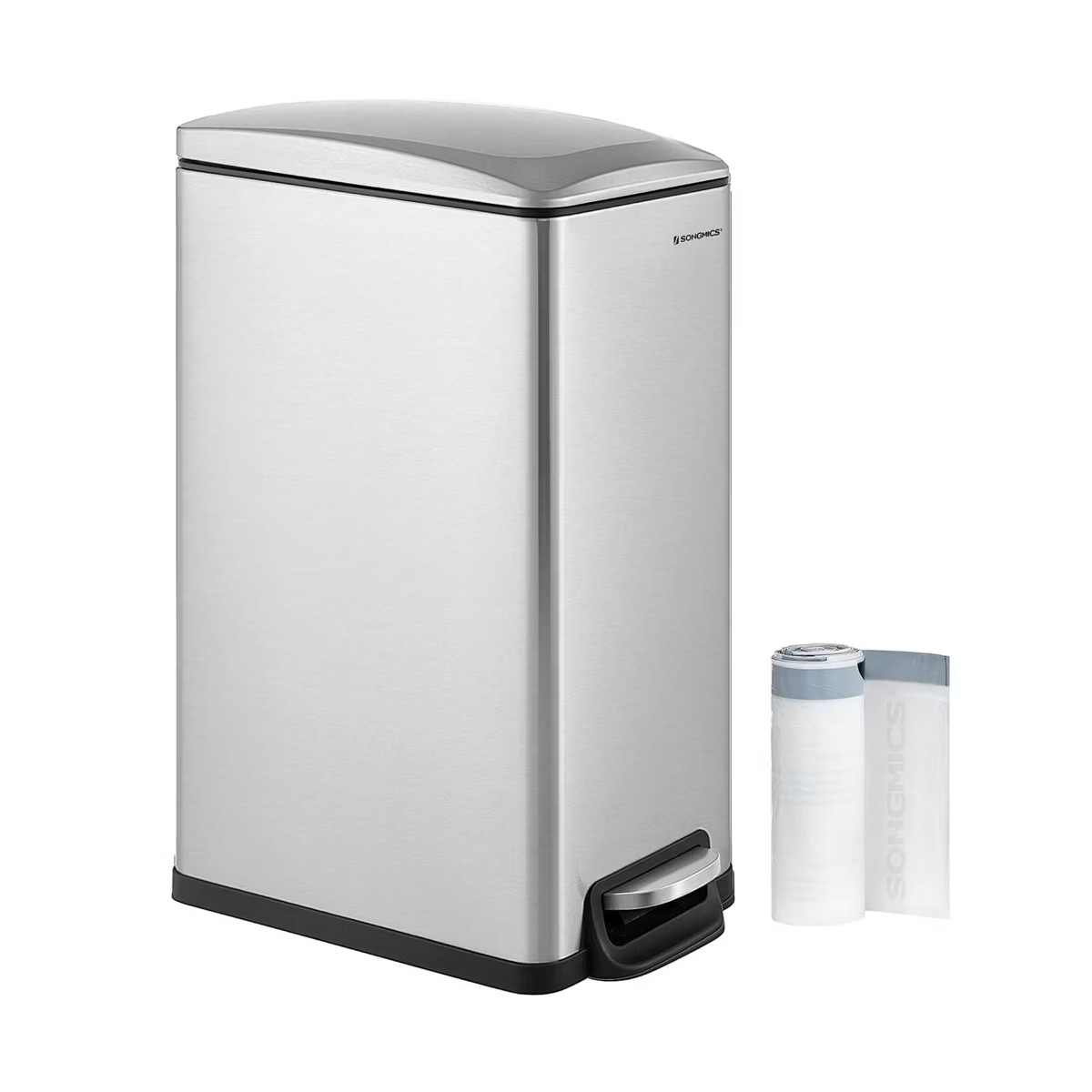 SONGMICS 12.7 Gallon Slim Trash Can, Garbage Can for Narrow Spaces with Soft-Close Lid, Inner Buc... | Target