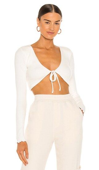 Edge Cropped Cardigan in Ivory | Revolve Clothing (Global)