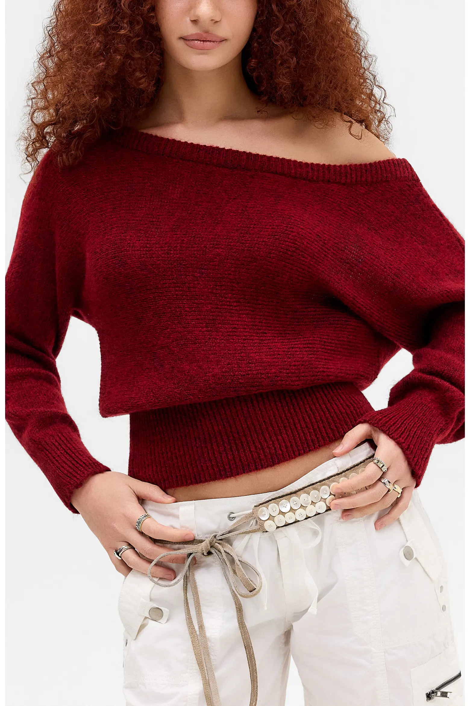 BDG Urban Outfitters Jordan Slouch Off the Shoulder Sweater (Women) | Nordstrom | Nordstrom