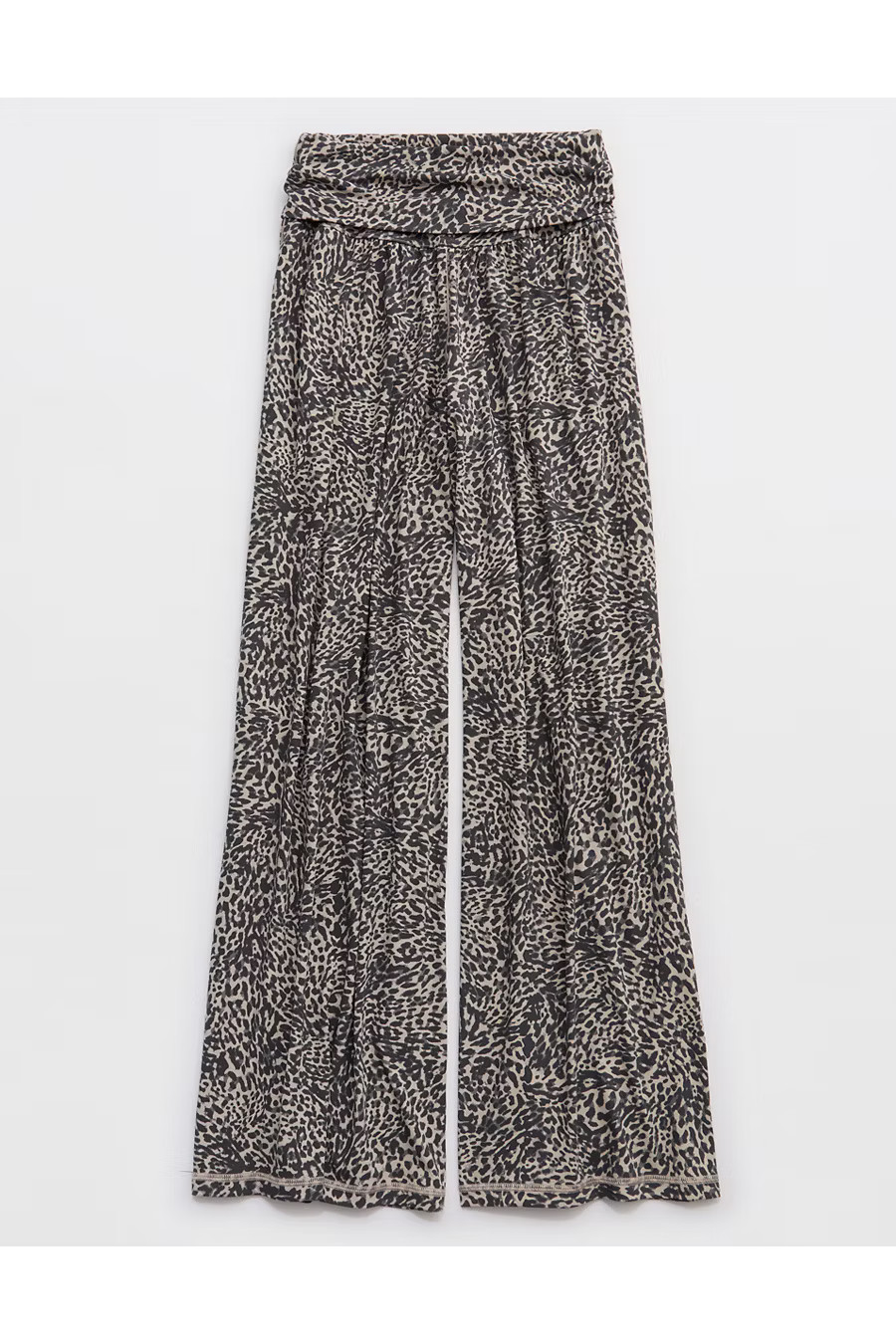 OFFLINE By Aerie Real Me Foldover Super Wide Leg Pant Women's Stone L | Aerie