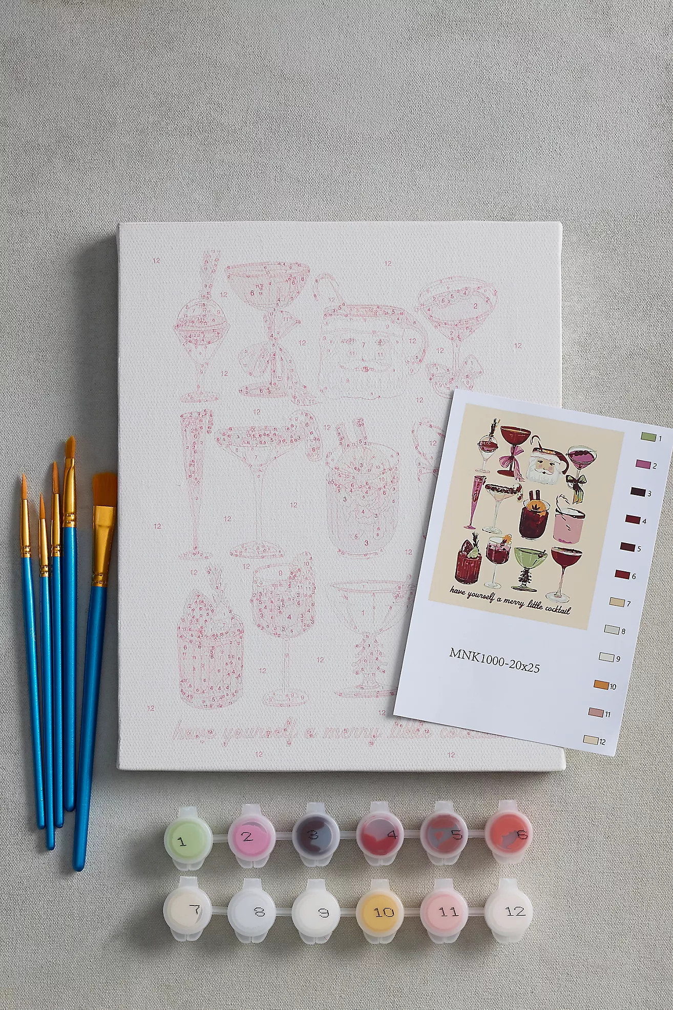 Merry Cocktails Paint by Numbers Kit | Terrain