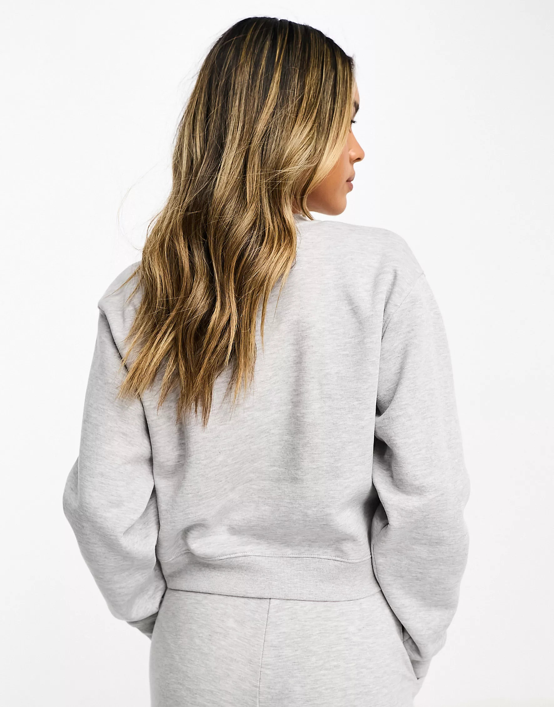 Stradivarius - Sweat court d'ensemble - Gris chiné | ASOS (Global)