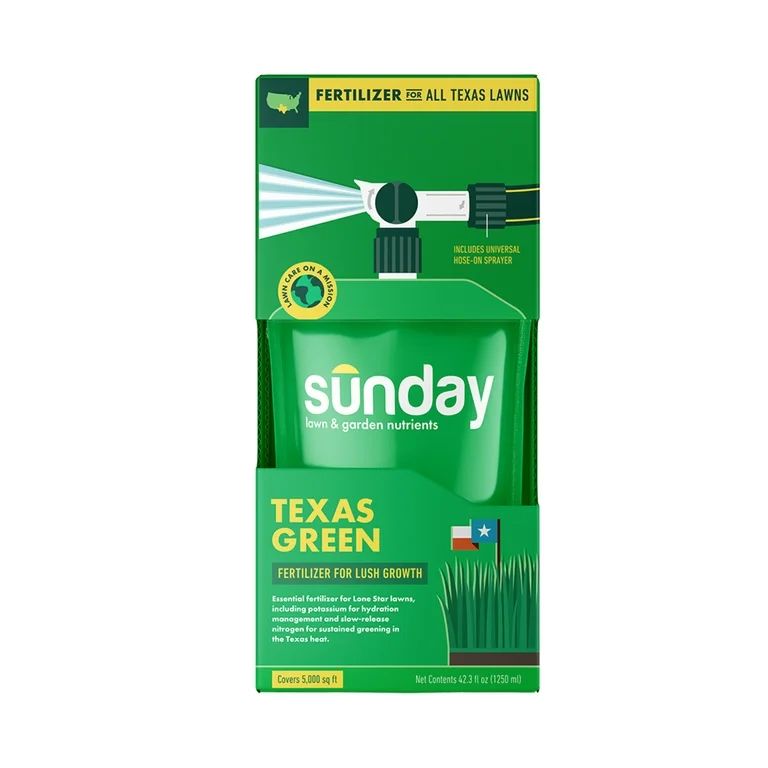 Sunday Texas Green 5,000 Sq. Ft. Liquid Lawn Fertilizer 42.3 oz 22-0-2 | Walmart (US)
