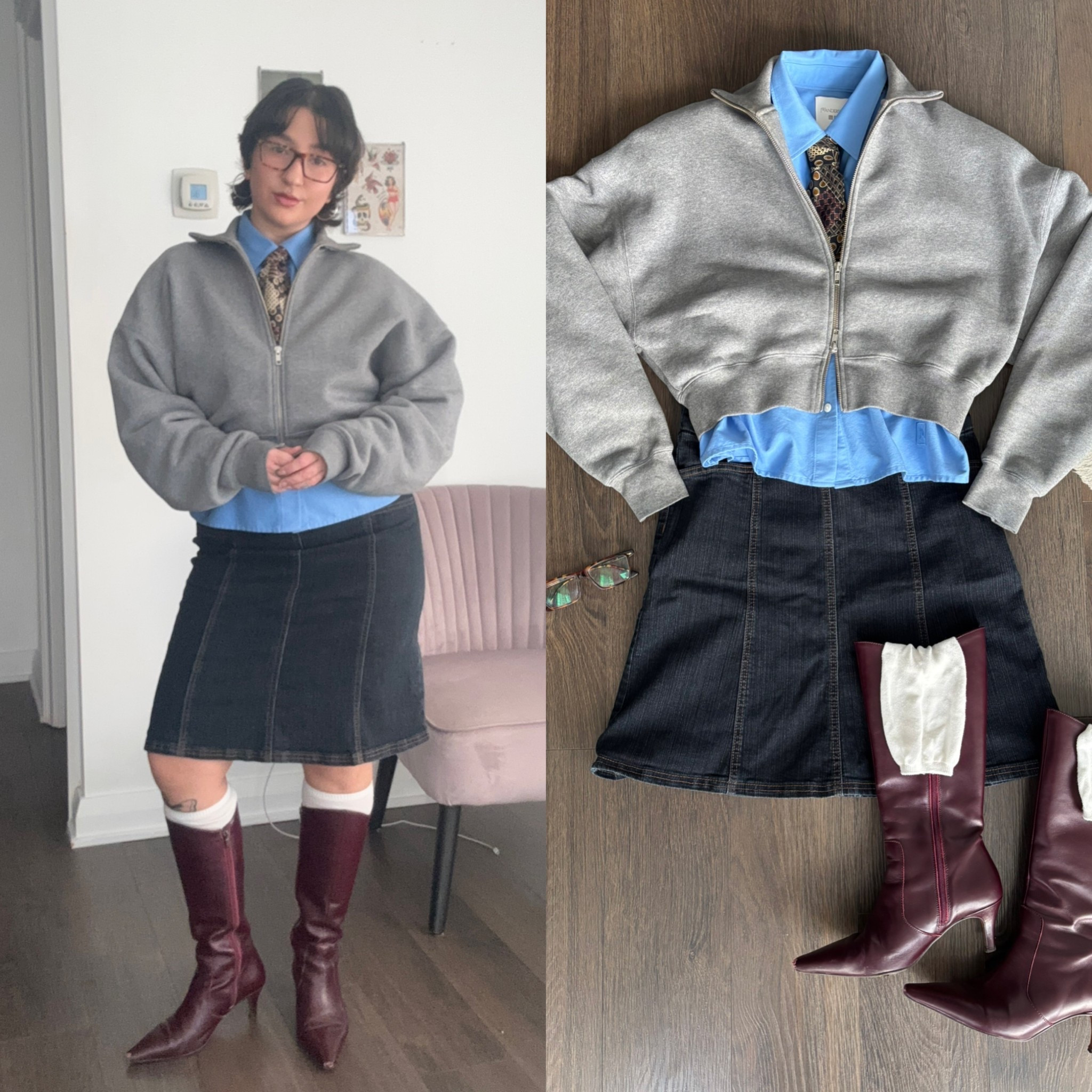 Love this shirt and zip up combo 🤍 #winteroutfit 

#LTKPetite #LTKMidsize #LTKootd