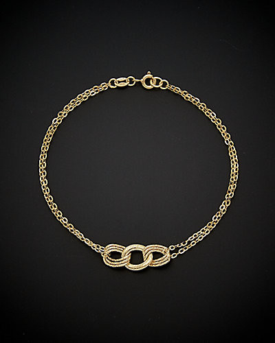 14K Italian Gold Double Strand Bracelet | Ruelala
