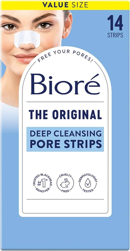 Bioré Original Blackhead Remover Strips, Deep Cleansing Nose Strips With Instant Pore Unclogging... | Amazon (US)