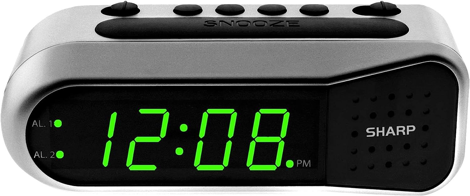SHARP Digital Alarm Clock - Ascending Alarm Begins Faintly and Grows Increasing Louder, Gentle Wa... | Amazon (US)