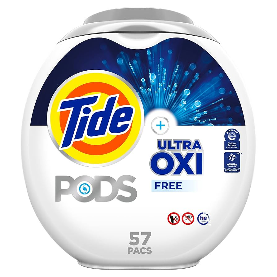 Tide PODS Ultra OXI Free Laundry Detergent Pacs, National Eczema Association and National Psorias... | Amazon (US)