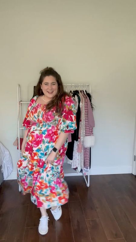 Summer Dress, Colorful dress, Amazon finds, teacher ootd teacher style,
Sneakers with dresses, plus size style,
Mid size style 

#LTKstyletip #LTKcurves #LTKFind