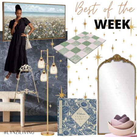 Best of the Week - all of the most clicked items of last week 

Home decor, home decorations, blue home decor, green home decor, calm home decor, gold home decor, Amazon finds, Amazon favorites, Anthropologie dress, Anthropologie mirror dupe, cheap floor mirror, landscape wall art, coastal wall art, ocean wall art, Amazon wall art, framed wall art, black spring dress, black maxi dress, black summer dress, cloud wallpaper, gray wallpaper, Anthropologie wallpaper, gold floor lamp, Amazon lamp, green checkered bath rug, gold easel, floral recipe binder, Zazzle finds, sunflower recipe binder, purple nesting bowls, purple bowls, gold floor mirror, Kirkland’s floor mirror, gold star stickers 

#LTKhome #LTKfindsunder100