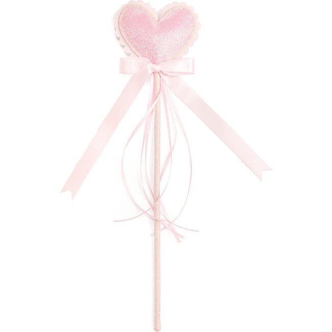 Sweet Wink | Scalloped Glitter Heart Wand, Pink, Halloween Costume | Maisonette | Maisonette