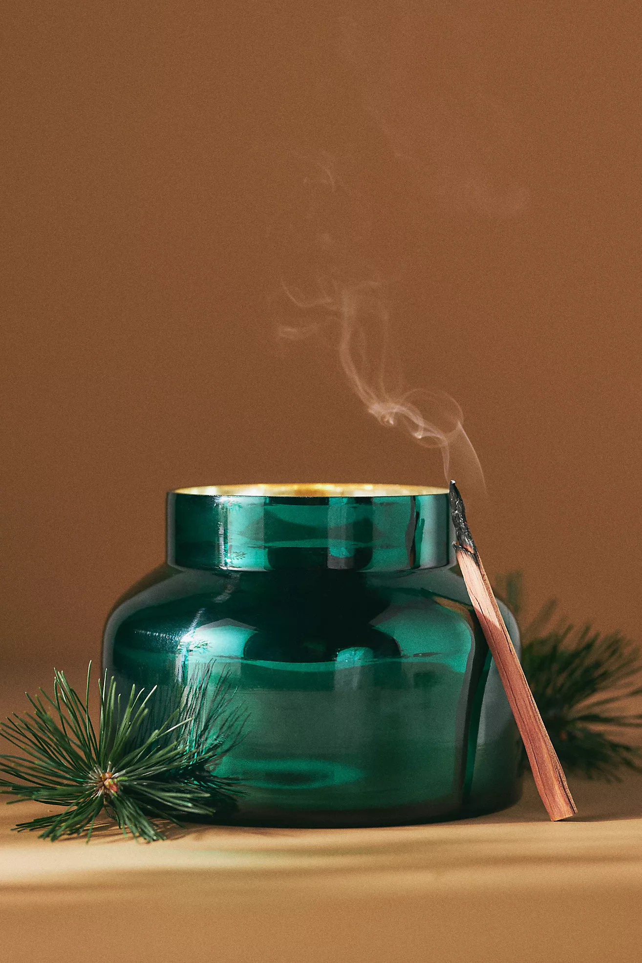 Capri Blue Fir & Firewood Glass Jar Candle | Anthropologie (US)
