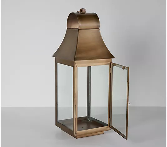 Simply Stunning 31" Brass Dickens Lantern by Janine Graff | QVC