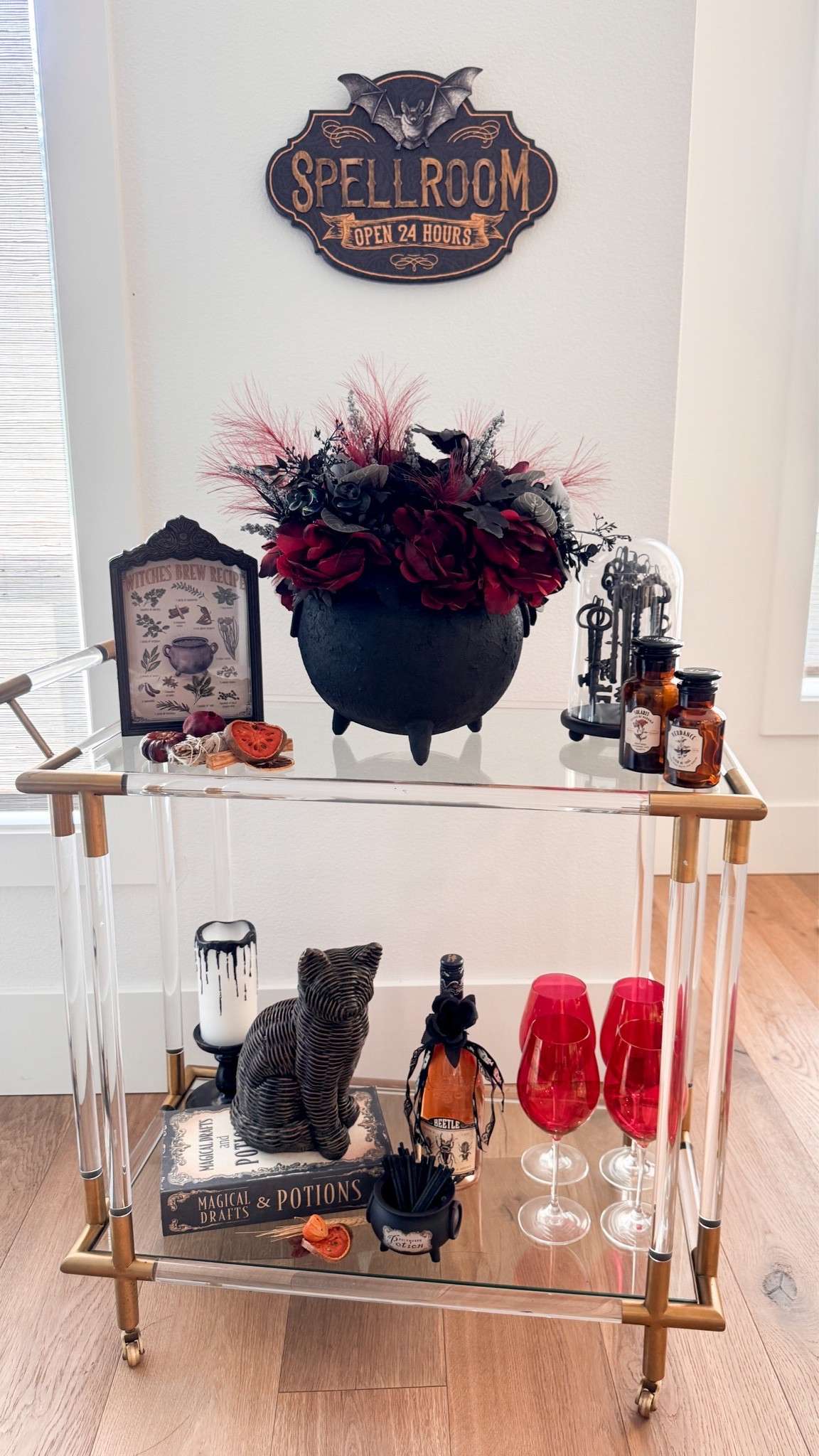 I went to Michaels for one thing. 🎃 That lasted about five minutes! With Halloween decor up to 40% off, I was able to get everything I needed to build a full witch's potion bar. Very Practical Magic energy for fall, no regrets! 🧪
 
Conjuring Nightfall — dark, moody, exactly my style!

#LTKHome #LTKSeasonal #LTKSaleAlert