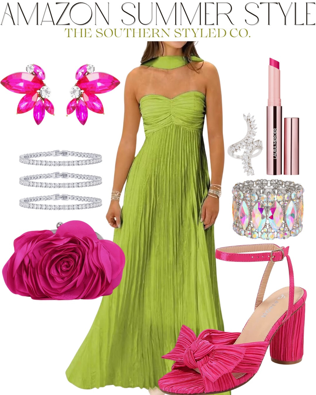 ✨ Color combo I will NEVER get over 💗💚

This lime + hot pink moment is giving main character energy and I’m here for it 🙌🏼 The pleated maxi is so flattering and flowy, and these bold accessories take it to a whole new level.

Perfect for weddings, showers, date nights, or when you just want to feel extra pretty 🌸

Shop the full look linked here 👇🏼#LTKStyle #LTKFinds #SpringStyle #WeddingGuestDress #ColorfulStyle #SouthernStyle #LTKUnder10

#LTKootd #LTKSeasonal #LTKWedding