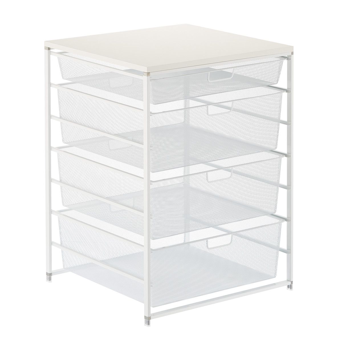 Elfa Classic Wide Mesh Drawers White | The Container Store