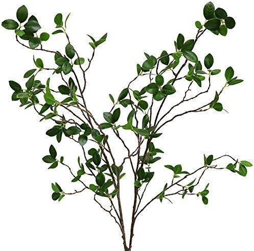 Amazon.com: Htmeing Artificial Eucalytus Green Branches Faux Ficus Twig Home Office Shop Decorati... | Amazon (US)