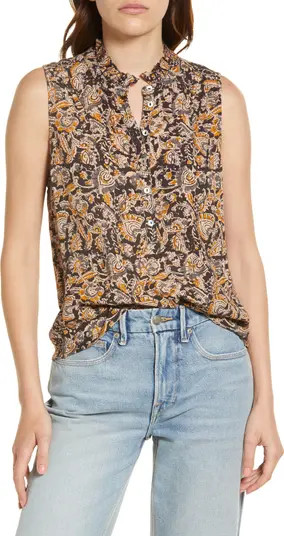 Faith Ruffle Sleeveless Blouse | Nordstrom