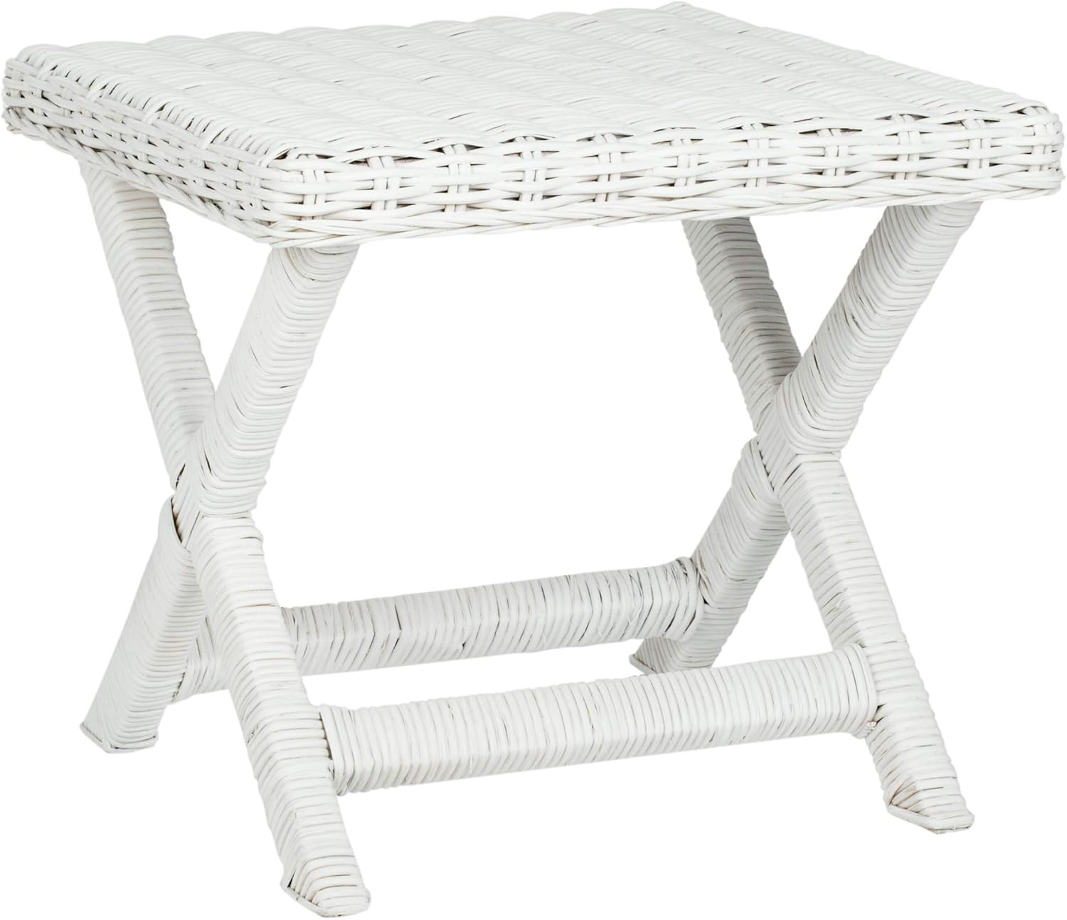 Safavieh Home Collection Manor Wicker Bench, White | Amazon (US)