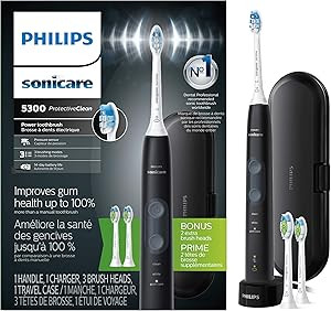 Philips Sonicare ProtectiveClean 5300 Rechargeable Electric Toothbrush, with Pressure Sensor, 3 C... | Amazon (US)